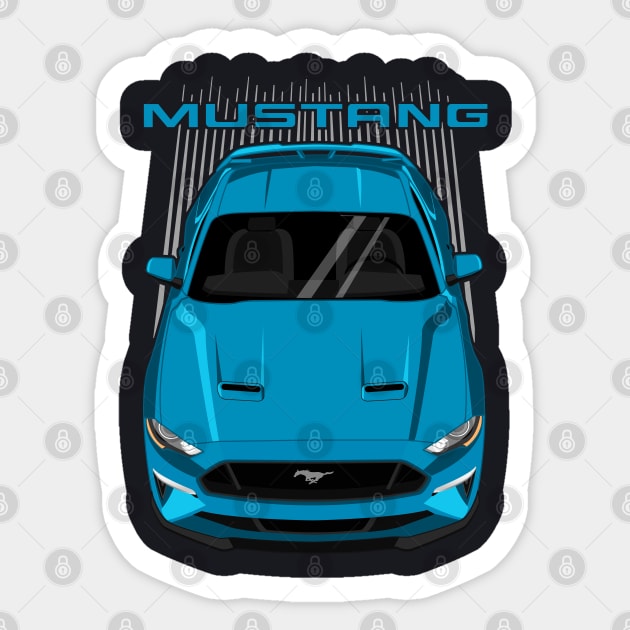 Mustang GT 2018 to 2019 - Velocity Blue Sticker by V8social